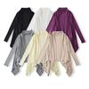 Camisa Respirável Irregular de Manga Longa com Ar Condicionado Tencel Leve Jaqueta com Proteção Solar Cardigan de Verão para Mulheres Top Básico