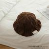 Sombrero de princesa estilo extranjero para bebé niña, otoño e invierno, cálido, cortavientos, pana, sombrero de pescador, sombrero fetal para lactante, protección de fontanela