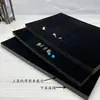 Brincos de argola armazenamento esponja almofada caixa de joias forrada com 100 cinza preto e branco flanela display acessórios DIY