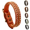 Joyería de Exportación Europea y Americana, Pulseras Tejidas de Cuero Vintage, Venta Directa del Fabricante, Joyería Hecha a Mano de Cuero Genuino