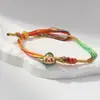 Pulseiras Coloridas de Fio para o Festival do Barco-Dragão, Sachês de Linha de Algodão com Nó Flor de Pessegueiro, Pulseiras Finamente Tecidas de Zongzi da Sorte, Acessórios de Mão para Atrações Turísticas Atacado