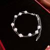 Pulsera Retro de Lujo Ligero de Perlas de Agua Dulce Nicho Versátil Pulsera de Alta Gama Pulsera Simple Moda Elegante Venta al por Mayor Mujeres