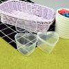 Caja de embalaje transparente simple en forma de corazón de durazno 45 ml transparente con tapa DIY pudín delgado sellado plástico PP