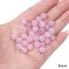 Vidro Roxo Transparente Cor Sólida Contas Redondas Contas de Cristal Contas de Roda Slub Pulseira DIY Feita à Mão Pulseira Colar Jóias
