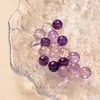 Pulseira de Contas Soltas de Ametista Roxa e Kunzita Contas Individuais Amethysta Roxa Fantasma Colar de Contas de Cristal Natural Acessório DIY