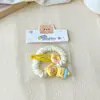 Traje de Accesorios para el Cabello de Oso Amarillo Leche para Niños Anillo para el Cabello de Oso Lindo Alto Valor de Color Dibujos Animados Pinza Lateral para Flequillo Traje