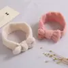 Nova Faixa de Cabelo Estilo Laço Bebê Faixa Elástica de Nylon Veludo de Imitação de Cordeiro Faixa de Cabeça para Bebê Comércio Exterior Transfronteiriço Atacado