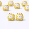Gato de la Suerte de Cerámica DIY Gato de Color Colgante para Pulsera Agujero Vertical Gato de Color Colgante con Cuentas Accesorios Accesorios de Gato Daruma