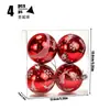 Decorações de Ano Novo e Natal 7cm Conjunto de Bolas de Natal Pintadas de Vermelho Decorações para Árvore de Natal Bolas Galvanizadas