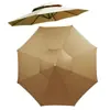 Tela de repuesto para funda de sombrilla de patio exterior, tela para protección solar y a prueba de lluvia de sombrilla de balcón, tela de repuesto para sombrilla romana de poste central de jardín
