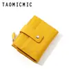 Cartera para Mujer Lingge Coreana Más Vendida Puntada Corta Pequeña 80% de Descuento Porta Tarjetas de Broche de PU Venta al por Mayor