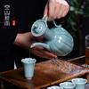Kongshan Chuva Longa Longquan Celadon Pote de Mão Garrafa de Sopa Garrafa de Vinho Imitação Song Ponto de Chá Ferramenta de Chá Bule com Filtro de Cerâmica Chinesa