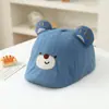 Boina de Dibujo Estilo Coreano con Orejas de Oso para Bebés y Niños Pequeños de 1 a 3 Años, Gorra de Béisbol de Algodón para Primavera y Verano para Niños y Niñas