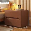 Mesita de noche estilo mid-century, madera maciza, para uso doméstico, dormitorio, estante de almacenamiento junto a la cama, armario de almacenamiento, nuevo modelo 2026, adecuado para apartamentos pequeños