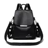 Mochila de Cuero PU Suave de Nuevo Estilo Transfronteriza para Mujer, Bolsa de Viaje de Gran Capacidad, Mochila Casual Simple, Venta al por Mayor de Fabricante