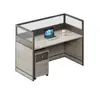 Escritorio de oficina simple, estación de trabajo para empleado, juego de escritorio y silla de oficina, cubículo para personal, escritorio para personal, escritorio para dos personas con mampara