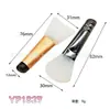 Mini Lápiz Labial Brillo Labial Brocha Difuminadora Corrector Doble Punta Brocha para Mascarilla Silicona Spa Aplicador de Mascarilla de Barro Facial