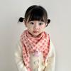 Coreano- estilo cartoon cachecol infantil outono einverno novos meninos e meninas contraste cor triângulo cachecol all-match baby xadrez lenço maré