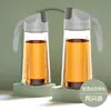 Botella de Aceite a Prueba de Fugas, Olla de Aceite de Vidrio Antiderrames, Apertura y Cierre Automáticos, Juego de Botellas de Condimentos para Salsa de Soja y Vinagre de Gran Capacidad para el Hogar