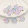 Colgante de Flor de Vidrio con Agujero Recto, Adorno de Flor de Cinco Pétalos, Cuentas Sueltas para Pulsera y Collar DIY, Materiales para Aretes con Borla Estilo Antiguo