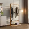 Cabide Minimalista de Noz para Roupas de Chão para Quarto Madeira Maciça Cabideiro Nórdico Sala de Estar de Casa Hotel Novo Estilo Chinês Cabide de Roupas