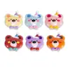 Oso con Cabeza de Oso Pintado en Acrílico, Sombrero de Lazo, Llavero con Agujero Recto para Manualidades, Accesorios de Joyería, Colgante, Venta al por Mayor