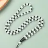 Cadena de Collar de Cuentas de Vidrio Tejida a Mano para Mujer, Cordón para Colgante de Cadena de Suéter, Accesorio de Cordón Largo Simple Versátil para Colgar