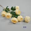 Flor de champán flor artificial diseño de escena de boda europea rosa peonía lirio 9 cabezas phalaenopsis hortensia