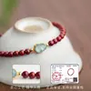 Pulseira de Areia Dourada Roxa, Areia Imperial Natural, Modelo Feminino Estilo Étnico, Presente para Melhorar a Sorte do Ano de Nascimento, Pulseira de Luxo Leve, Bodhi da Medicina Chinesa