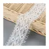 [Spot] Encaje geométrico elástico de 4 cm, moda 2021, encaje de boda hueco francés, venta al por mayor