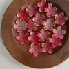 Acrílico 23mm Dos Tonos Estampado en Oro Flor de Cinco Pétalos DIY Hecho a Mano Gradiente Pétalo de Flor de Cerezo Pasador de Pelo Accesorio para el Cabello Accesorios de Cuentas Sueltas