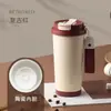 Garrafa Térmica 316 Revestimento Cerâmico Caneca de Café Grande Capacidade Alta Aparência Feminina Portátil Parede Dupla Canudo Copo de Água