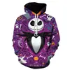 Sudadera con capucha y estampado digital 3D de payaso de Primavera y Otoño transfronteriza talla grande, suelta, casual, para hombre y mujer, con capucha