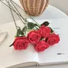 Buquê de Plástico Rosa Dia dos Namorados Decoração de Casa Flores Artificiais Sala de Estar Mesa de Jantar Arranjo de Flores Decoração com Flores Secas