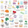 100 Pegatinas de Texto Inspirador para Compra Directa Transfronteriza, Frases Inspiradoras en Inglés, Pegatinas Artísticas y Creativas para Papelería Estudiantil