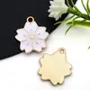 Mezcla 30 gotas de aceite simulación margarita blanca rosa cereza aleación colgante llavero diy pulsera accesorios de joyería