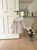 Vestido de Primavera Transfronterizo para Niña, Estilo Pastoral Francés, Vestido Fresco y Sencillo para Niña con Cuello de Muñeca, Vestido de Encaje Fruncido Estampado