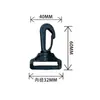 Ganchos giratórios de plástico para atacado para alças, bolsas e acessórios para animais de estimação, disponíveis em vários tamanhos de 15-50 mm, em estoque, ganchos para bolsa de cintura espessados