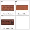 Design de Etiqueta de Couro PU Logo para Roupas Etiqueta de Couro Ferragens para Sapatos Chapéus Bolsas Selo de Couro Embossado Marca Registrada de Couro Microfibra Couro Jeans Couro