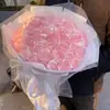 Presente de Natal: Sabonete Azul Rosa Gelo Triturado, Flor Preservada, Buquê de Presente de Aniversário para Namorado ou Namorada