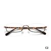 STUDIOMUKU caja de madera para lentes cool montura media cómoda montura para lentes de mujer retro personalidad montura para lentes de hombre