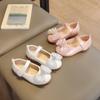 Zapatos de Princesa para Niñas Primavera y Otoño 2026 Estilo Nuevo Zapatos de Cuero con Suela Suave y Lazo para Niños Pequeños y Bebés, Elegantes Zapatos Individuales para Niños