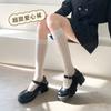 Meias Rasas de Renda Pretas e Brancas Estilo Japonês Curtas e de Comprimento Médio para Mulheres Verão Finas Doces e Puras Para Usar Fora de Casa Tendência