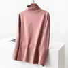 Nueva Camiseta Térmica de Manga Larga con Cuello Medio Alto Ajustada Estilo Invierno para Mujer, Top Base Cálido Casual