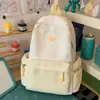 Mochila fofa e simples, versátil e estilosa, leve e fresca, adequada para alunos do ensino fundamental II e médio para uso escolar e casual