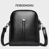 Bolsa Transversal para Celular Moda Nova Primavera e Verão 2025 Ombro Único Vertical Camada Dupla Porta-Moedas Feibo Canguru