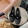 Primer Encuentro Jifa Gris Francés Zapatos Peludos Zapatos de Mujer Individuales 2026 Invierno Nuevo Estilo Calidez Más Terciopelo Mary Jane Wanwan