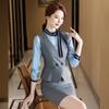 Conjunto profissional de moda feminina, uniforme elegante de colete, recepção de hotel, caixa de catering, roupas de trabalho, conjunto de colete e saia feminino