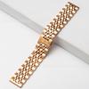 Para Apple Watch Pulseira de Aço Inoxidável Sete Contas iwatch Metal Smartwatch Pulseira de Aço