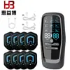 Masajeador Corporal Completo de Terapia Meridian Digital de Doble Salida de Tres Frecuencias Dispositivo de Electroterapia con Pulso Inteligente de Baja Frecuencia EMS de Microcorriente